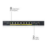 Switch 8p Poe 10/100/1000 10-port PoE+ (130W) 2x SFP v2