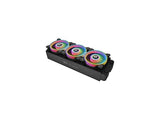 Thermaltake Riing Quad 120mm 16.8 Million RGB Color (Alexa, Razer Chroma) Software Enabled 4 Light Rings 54 Addressable LED 9 Blades Hydraulic Bearing Case/Radiator Fan CL-F088-PL12SW-B Triple Pack Black
