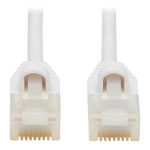 Tripp Lite, Safe-IT, Cat6a Ethernet Cable, 10G Certified Snagless, Slim UTP Jacket (RJ45 M/M), White, 10 Feet / 3 Meters (N261AB-S10-WH)