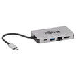 Tripp Lite USB-C Docking Station, Dual Display Dock, 4K HDMI, VGA, USB 3.2 Gen 1, USB A USB C Hub, GbE, 100W PD Charge, Gray (U442-DOCK6-GY) USB-C Dual Display 1 HDMI + 1 VGA 2 USB + USB-C + Ethernet