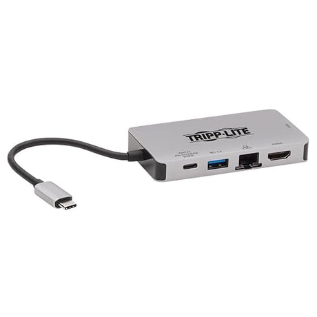 Tripp Lite USB-C Docking Station, Dual Display Dock, 4K HDMI, VGA, USB 3.2 Gen 1, USB A USB C Hub, GbE, 100W PD Charge, Gray (U442-DOCK6-GY) USB-C Dual Display 1 HDMI + 1 VGA 2 USB + USB-C + Ethernet