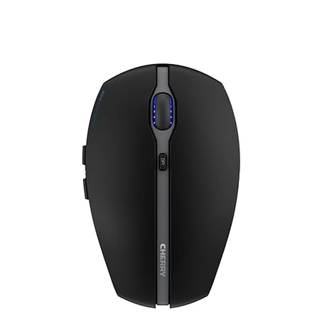 Cherry GENTIX BT Wireless Bluetooth Mouse, Multi-Device Function for up to 3 Devices, Switchable Resolution (1K/2K DPI), 7 Buttons and Scroll Wheel, Battery Operated (Black)