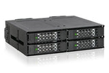 ICY DOCK Rugged 4 x 2.5 NVMe U.2/U.3 SSD PCIe 4.0 Mobile Rack Enclosure for 5.25 Bay (4 x Mini-SAS HD) | ToughArmor MB699VP-B