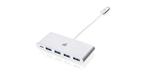 IOGEAR USB-C to 4 Port USB-A Hub with Power Delivery Pass-Thru, GUH3C4PD USB-C to 4 Port USB-A Hub w/Power Delivery Pass-Thru