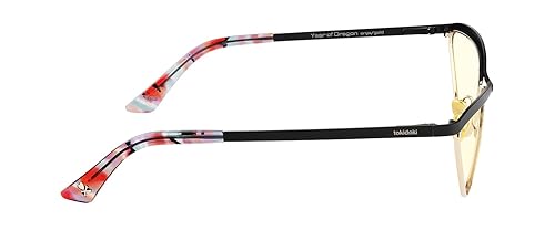 Gunnar Gaming & Computer Glasses - Year of the Dragon - Frame Color: Onyx - Gold, Lens Tint: Clear (Blocks 35% Blue Light & 100% UV Light) - Blue Light Blocking Glasses, Onyx lens: clear (35% blue