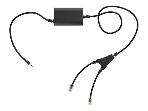 EPOS 1000748 Sennheiser Cisco Electronic Hook Software Adapter Cable for SPA512G SPA514G SPA525G44; Black