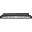 SpaceGAIN CAT6 High-Density Feed-Through Patch Panel Shielded 48-Port 1U