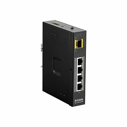 D-Link 5-Port PoE Gigabit Industrial Unmanaged Switch | 4 10/100/1000BASE-T PoE Ports (120W Budget) + 1 SFP Ports | L2 | Plug and Play (DIS-100G-5PSW)