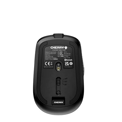 Cherry MW 9100 Wireless Rechargeable Mouse Bluetooth or 2.4 GHz AES-128 encryption Black