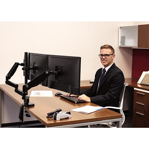Fellowes Platinum Series Adjustable Triple Monitor Arm (8042601), Black