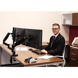 Fellowes Platinum Series Adjustable Triple Monitor Arm (8042601), Black
