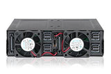 ICY DOCK Rugged 4 x 2.5 NVMe U.2/U.3 SSD PCIe 4.0 Mobile Rack Enclosure for 5.25 Bay (4 x Mini-SAS HD) | ToughArmor MB699VP-B
