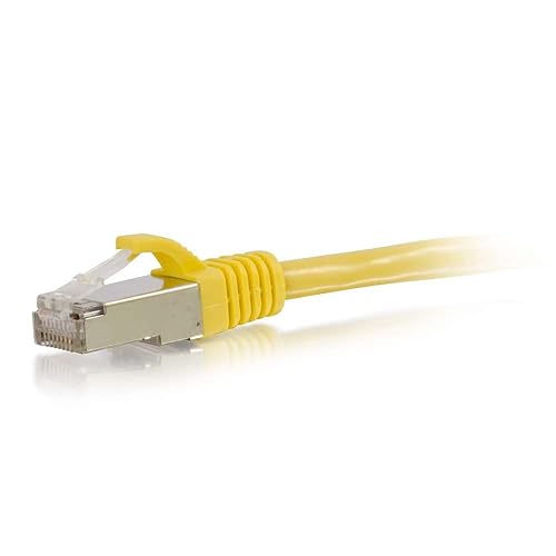 C2G 00859 Cat6 Cable - Snagless Shielded Ethernet Network Patch Cable, Yellow (1 Foot, 0.30 Meters) 1 Foot Yellow