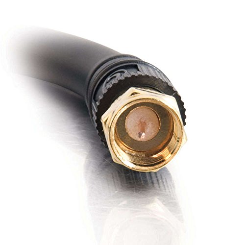 C2G 29131 Value Series F-Type RG6 Coaxial Video Cable, Black (3 Feet, 0.91 Meters) 3ft