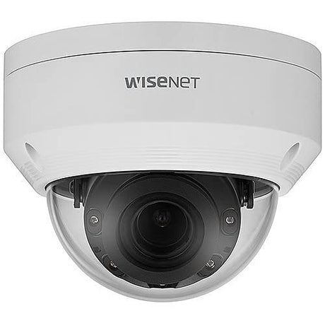 Hanwha Techwin ANV-L7082R A-Series 4MP WDR IR Dome IP Camera, 3.3-10.3mm Motorized Varifocal Lens, Infrared, Corner Mount, Memory Card, White