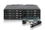 ICY DOCK Full Metal 8 x 2.5 SAS/SATA HDD/SSD Moblie Rack Enclosure for 5.25 Bay | ToughArmor MB998SP-B
