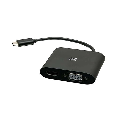 C2G C2G USB C to HDMI & VGA Dual Monitor Adapter - 4K 30Hz - White