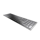 Cherry KW 9100 Slim Wireless Keyboard Rechargeable with SX Scissor Mechanism, Silent Keystroke Silent Typing with Thin Design for Work or Home Office.