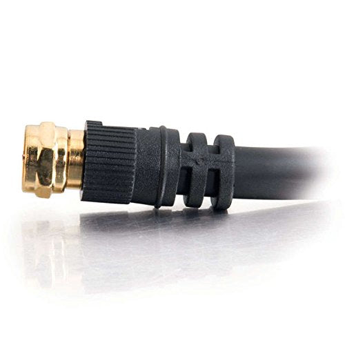 C2G 29131 Value Series F-Type RG6 Coaxial Video Cable, Black (3 Feet, 0.91 Meters) 3ft