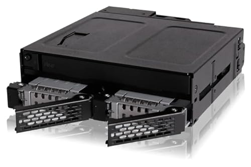 ICY Dock 2 X 2.5 SAS/SATA SSD/HDD & (Ultra) Slim ODD Backplane Cage for External 5.25 Bay | Tougharmor MB602SPO-B 2 Bays + Odd