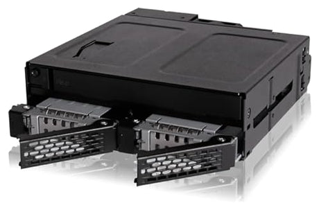 ICY Dock 2 X 2.5 SAS/SATA SSD/HDD & (Ultra) Slim ODD Backplane Cage for External 5.25 Bay | Tougharmor MB602SPO-B 2 Bays + Odd
