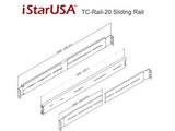 iStarUSA TC-Rail-20 20-Inch Sliding Rail Kit for Most Rackmount Chassis,Silver