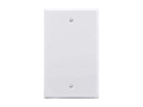 Monoprice 1-Gang Blank Wall Plate - White for Home,Office, Personal Install