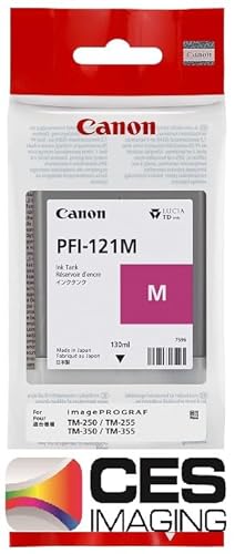 Canon PFI-121M Magenta Ink Tank 130ml for TM-350, TM-355, TM-250, TM-255 (6267C001AA)
