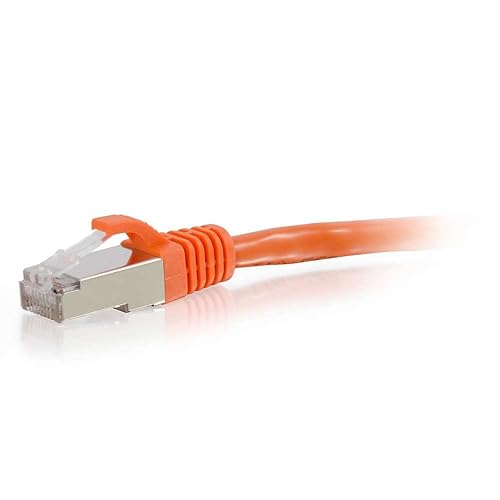 C2G 00894 Cat6 Cable - Snagless Shielded Ethernet Network Patch Cable, Orange (25 Feet, 7.62 Meters) 25 Feet Orange