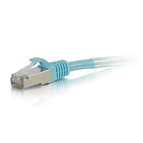 C2G 00747 Cat6a Cable - Snagless Shielded Ethernet Network Patch Cable, Aqua (8 Feet, 2.43 Meters) 8 Feet Aqua