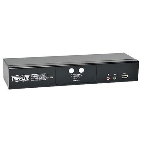 Tripp Lite 2-Port Dvi Dual-Link/USB KVM Switch with 2 X 6 Feet Audio Cables (B004-DUA2-HR-K) Black