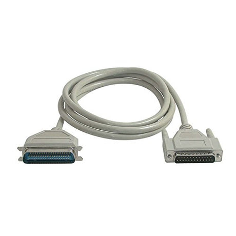 C2G 02798 DB25 Male to Centronics 36 Male Parallel Printer Cable, Beige (6 Feet, 1.82 Meters)