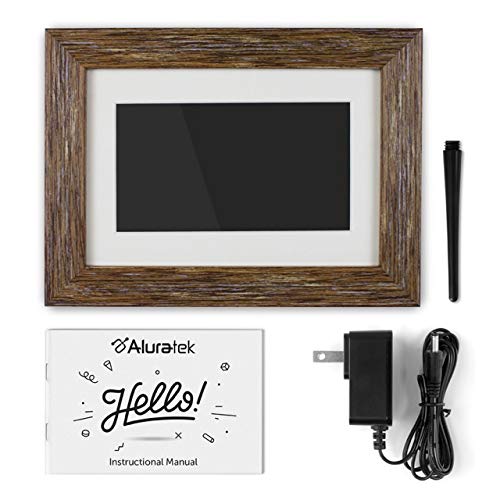 Aluratek 7 Distressed Wood Digital Photo Frame with Auto Slideshow Feature, 1024 x 600, 16:9 (ADPFD07F) 7 Inch