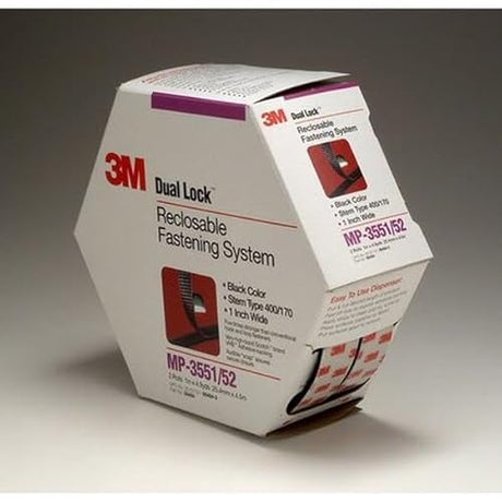 3M Black Nylon, Polyester Dual Lock Reclosable Fastener