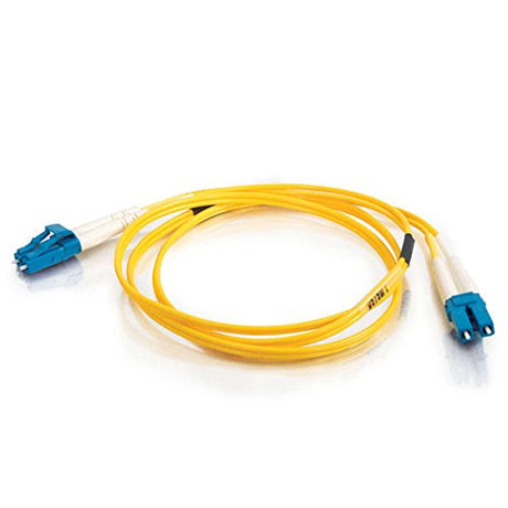 C2G 29191 OS2 Fiber Optic Cable - LC-LC 9/125 Duplex Single-Mode PVC Fiber Cable, Yellow (3.3 Feet, 1 Meter)