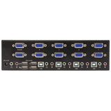 StarTech.com 4 Port VGA KVM Switch - Dual VGA - Hot-Key & Audio Support - 1920x1200 KVM Switch - KVM Video Switch (SV431DVGAU2A) 4 Port VGA - Dual Monitor