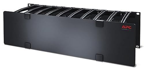 APC Horizontal Cable Manager Deep, Single-Sided with Cover Components,Black (AR8605)