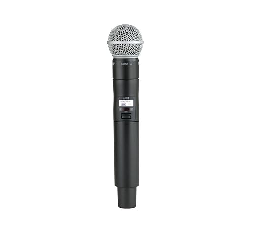 Shure ULXD2/SM58 Handheld Transmitter with SM58 Vocal Mic Capsule - for use with ULX-D Digital Wireless Microphone Systems, Receiver Sold Separately | G50 Band (ULXD2/SM58=-G50) G50 Band (470 – 534 MHz)