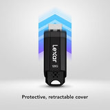 Lexar 128GB JumpDrive S80 USB 3.2 Gen 1 Flash Drive for Storage Expansion and Backup, Up to 150MB/s Read, Black (LJDS080128G-BNBNU) Black 128GB