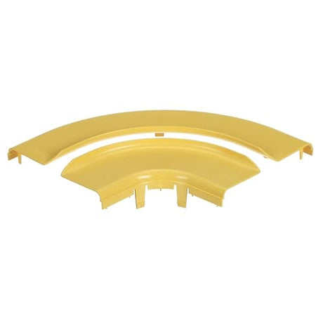 Panduit FRRASC6LYL Fiber Runner Split Cover, Horizontal Right-Angle, 6x4, Yellow (Pack of 1)