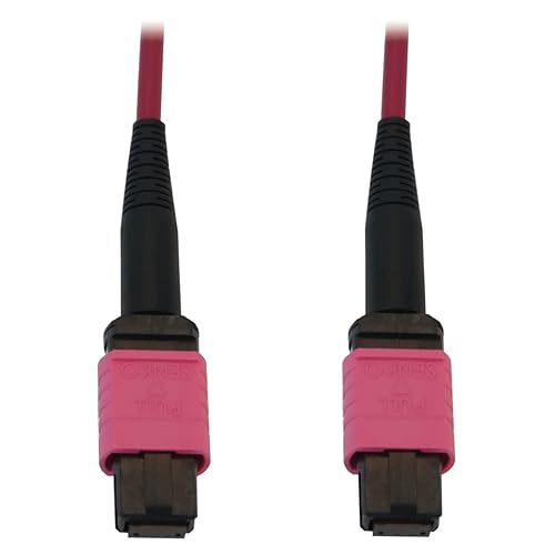 Tripp Lite Multimode Fiber Patch Cable, 50/125 OM4 MPO to MPO (F/F), 12 Fiber, Magenta, LSZH Jacket, 5 Meters / 16.4 Feet, Lifetime Limited Manufacturer's Warranty (N845B-05M-12-MG)