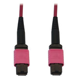 Tripp Lite Multimode Fiber Patch Cable, 50/125 OM4 MPO to MPO (F/F), 12 Fiber, Magenta, LSZH Jacket, 3 Meters / 9.8 Feet, Lifetime Limited Manufacturer's Warranty (N845B-03M-12-MG)
