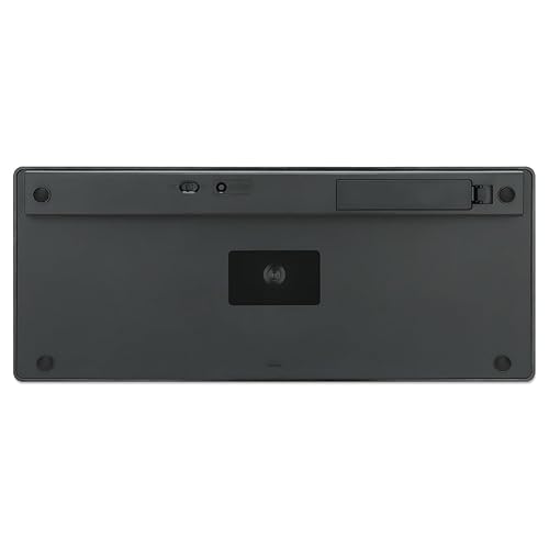 MANHATTAN Small Bluetooth Wireless Keyboard - Dual Modes of 2.4G + Bluetooth 4.2 - Connects Up to 3 Devices – Slim Mini Size – for Tablet, Mac, iPad, Android, Windows –3 Yr Mfg Warranty –180559