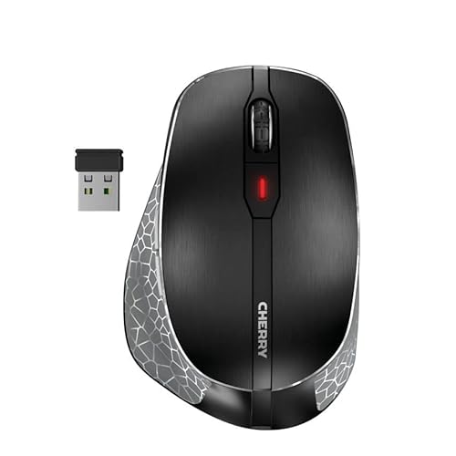 CHERRY DW 9500 Slim Wireless Desktop Keyboard and Mouse Combo, Extra Flat Thin Design with Ergo Friendly Mouse Companion. Bluetooth or USB Receiver.