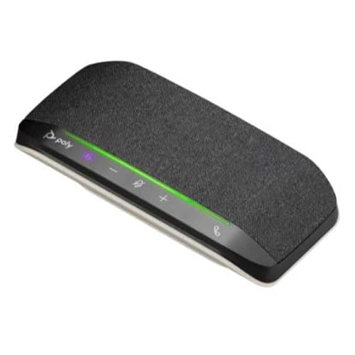 Poly Sync 10 USB Speakerphone (Plantronics) - Two-In-One Portable Speaker for Audio/Video Conference Calls & Music - USB Powered - Dual-Mic, Full-Duplex Audio - Works w/Teams (Certified), Zoom, & More Microsoft Teams Version