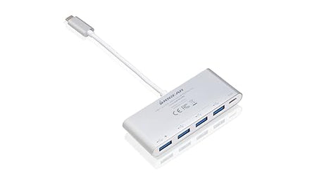 IOGEAR USB-C to 4 Port USB-A Hub with Power Delivery Pass-Thru, GUH3C4PD USB-C to 4 Port USB-A Hub w/Power Delivery Pass-Thru