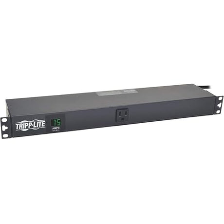 Tripp LITE PDU Metered 120V 15A 5-15R 13 Outlet 5-15P Horizontal 1URM Metered + RA Outlets 15 Amps