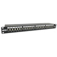 Tripp Lite 24-Port Cat6a Shielded Patch Panel, RJ45, 10 Gbps, STP, 110 Punch Down, 1U Rackmount Standard 19-inch, TAA Compliant, (N252-024-6A-SH)