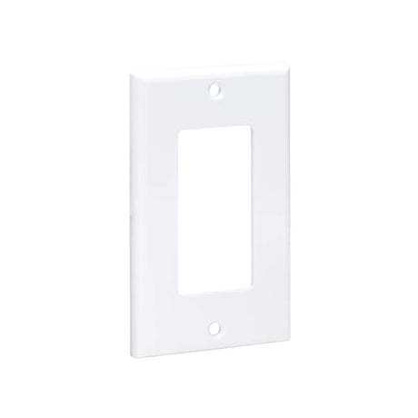 Tripp Lite Single Gang Wall Plate, 1-Gang Decora Style Face Plate, Device Plate Cover, Vertical, White (N042-100-WH) Single-Gang Face Plate