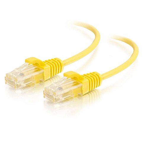 C2G/Cables to Go 01171 3' Cat6 Snag Less Unshielded (UTP) Slim Ethernet Network Patch Cable - Yellow Yellow 3'